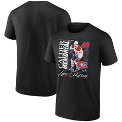NHL Lane Hutson Montreal Canadiens 2025 Calder Memorial Trophy Winner T-Shirt - Black