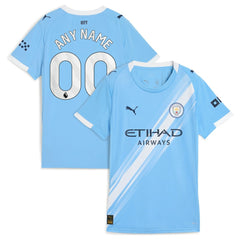 Manchester City Women's 2025/26 Home Replica Custom Jersey Sky Blue