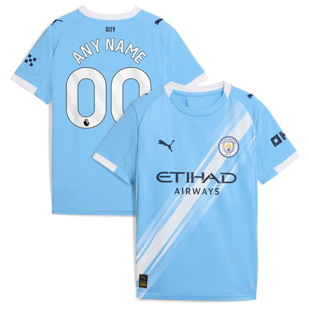 Manchester City Youth 2025/26 Home Replica Custom Jersey Sky Blue
