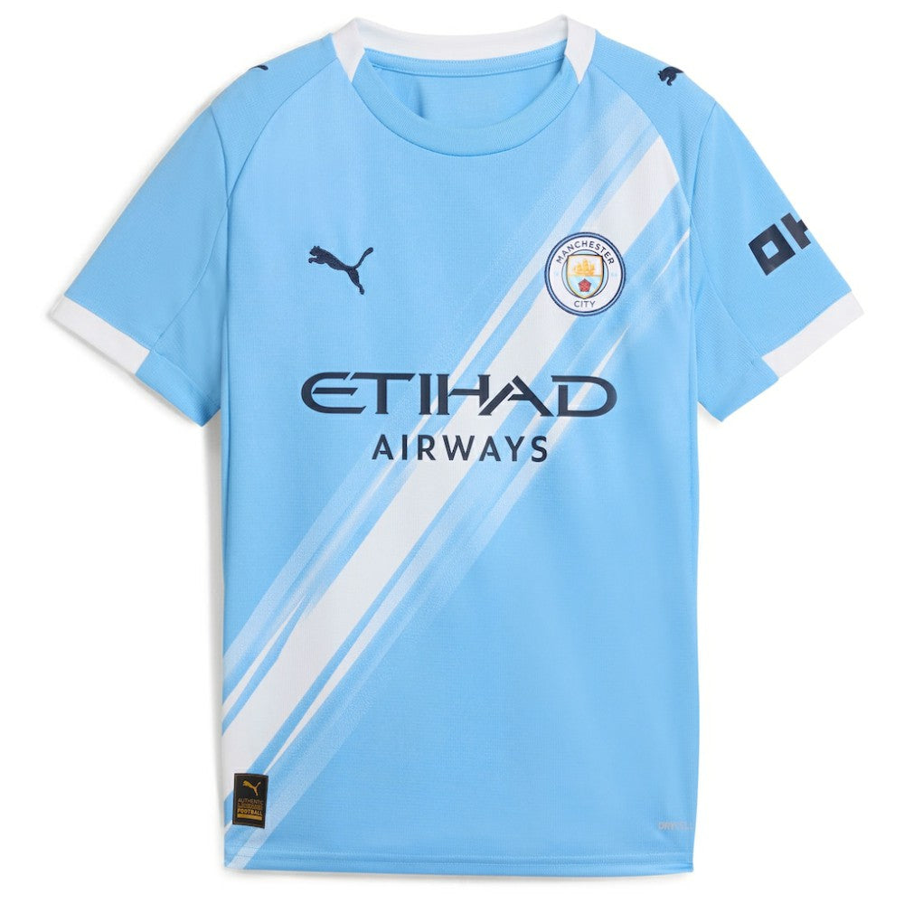 Manchester City Youth 2025/26 Home Replica Custom Jersey Sky Blue