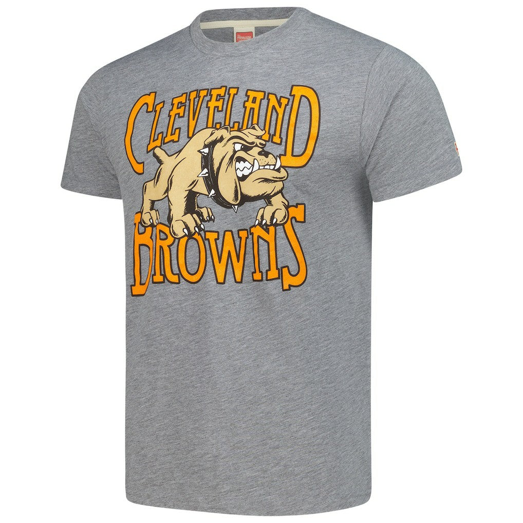 Cleveland Browns Homage Unisex Tri-Blend Dawg Pound XL Bone Collar T-Shirt Gray