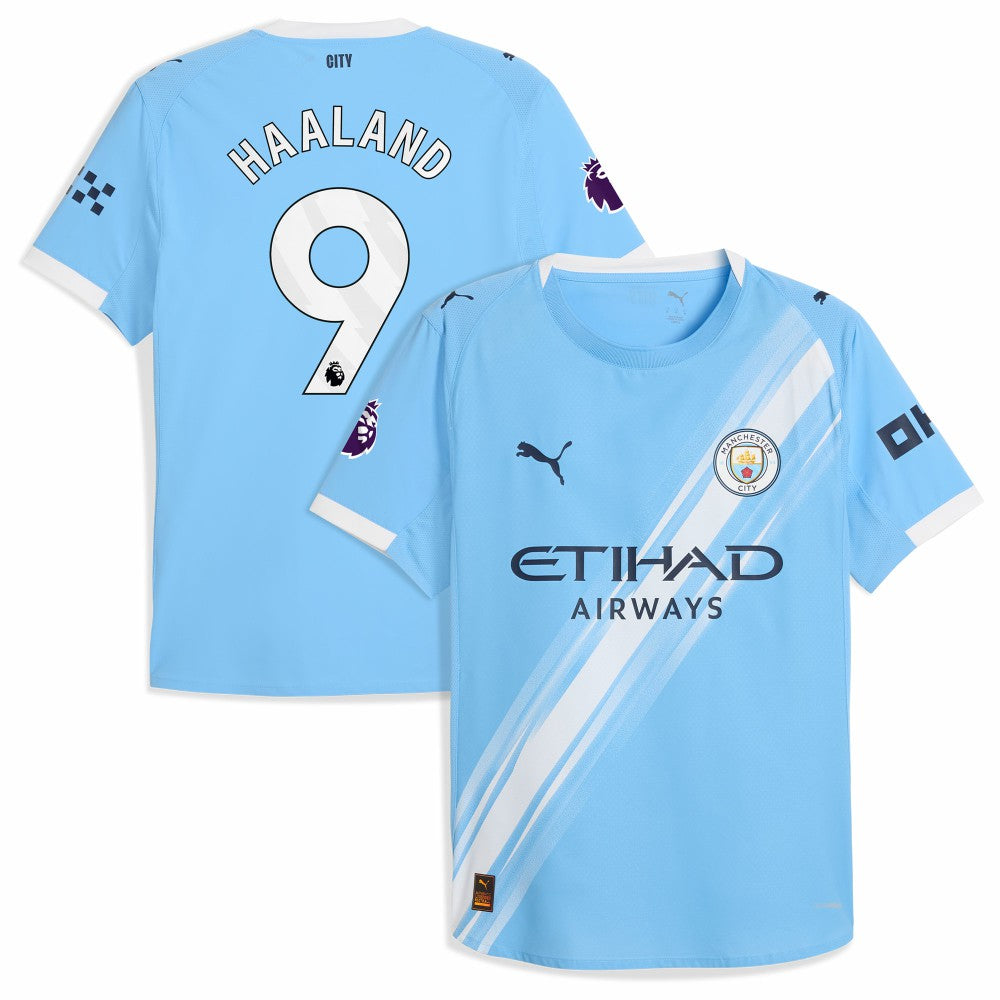Erling Haaland Manchester City 2025/26 Home Player Jersey Sky Blue