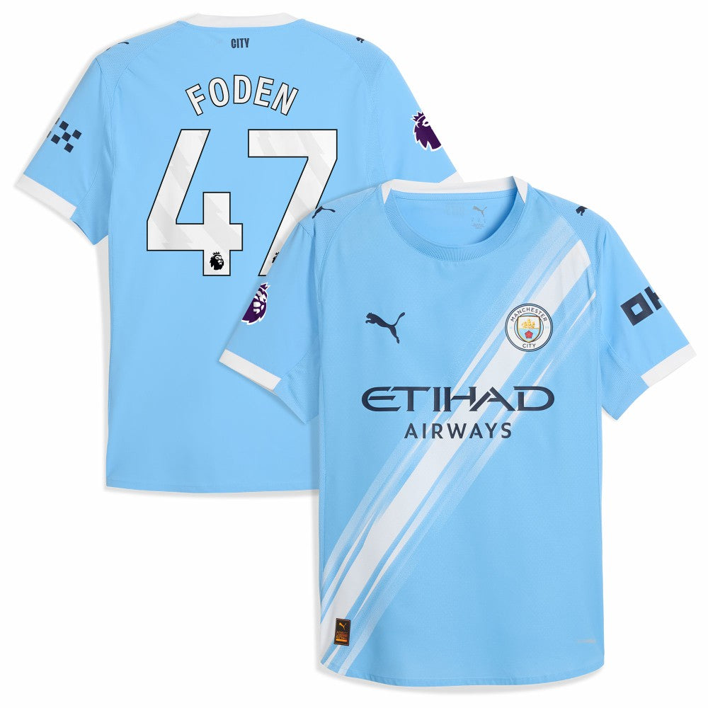 Phil Foden Manchester City 2025/26 Home Player Jersey Sky Blue shop