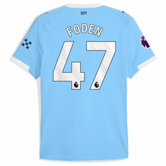 Phil Foden Manchester City 2025/26 Home Player Jersey Sky Blue shop