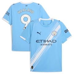 Erling Haaland Manchester City 2025/26 Home Replica Player Jersey Sky Blue