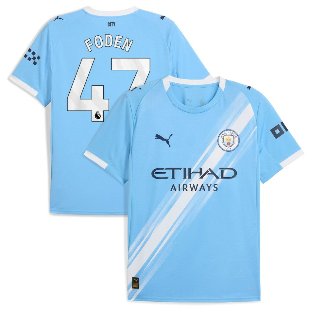 Phil Foden Manchester City 2025/26 Home Replica Player Jersey Sky Blue