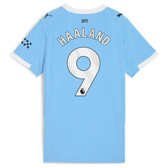 Erling Haaland Manchester City Women's 2025/26 Home Replica Player Jersey Sky Blue