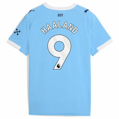 Erling Haaland Manchester City Youth 2025/26 Home Replica Player Jersey Sky Blue
