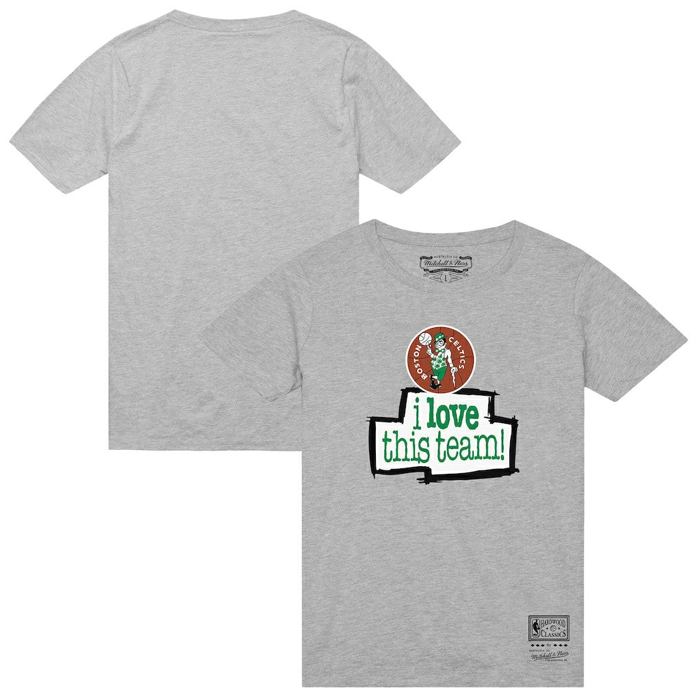 Boston Celtics I Love This Team T-Shirt Heather Gray