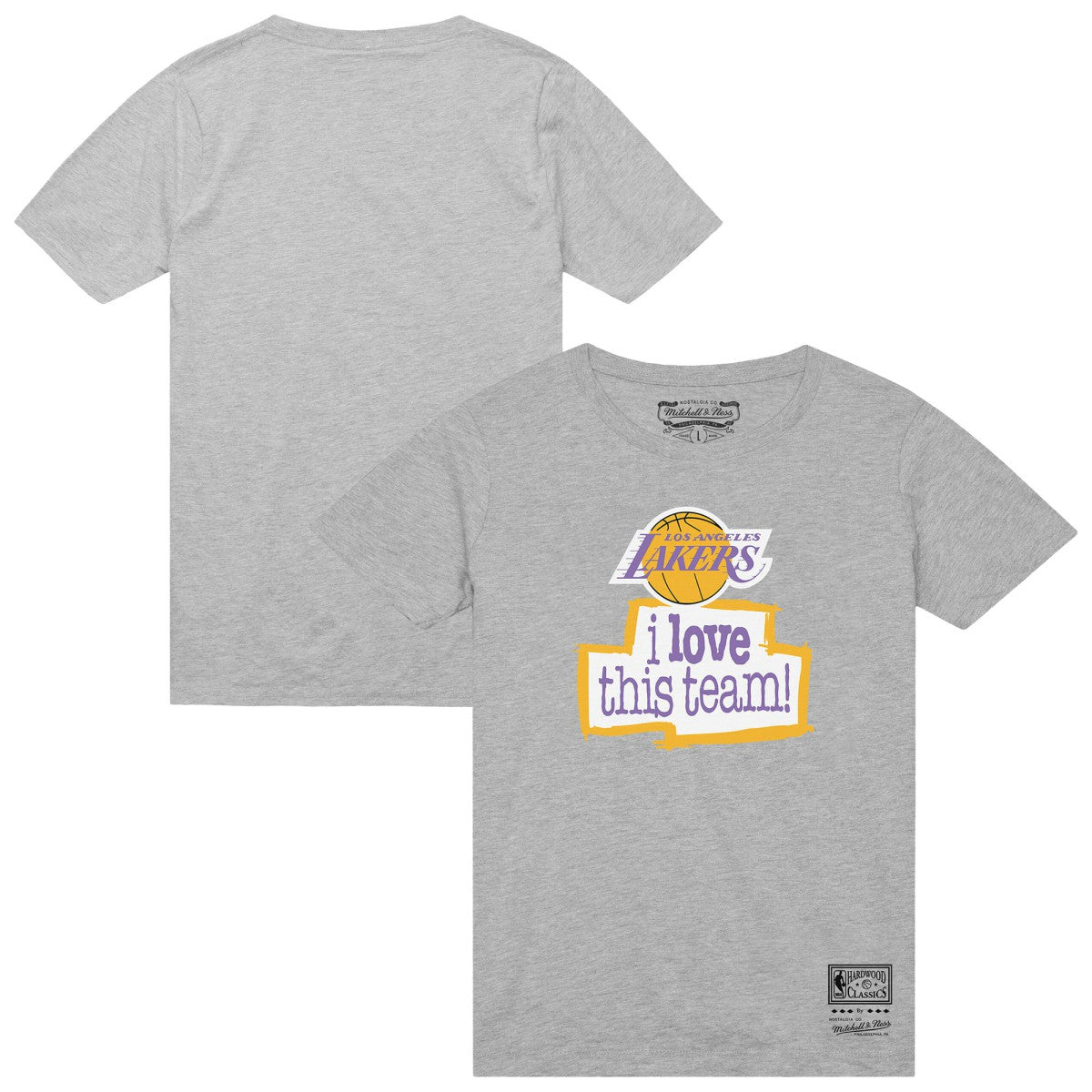 Los Angeles Lakers I Love This Team T-Shirt Heather Gray
