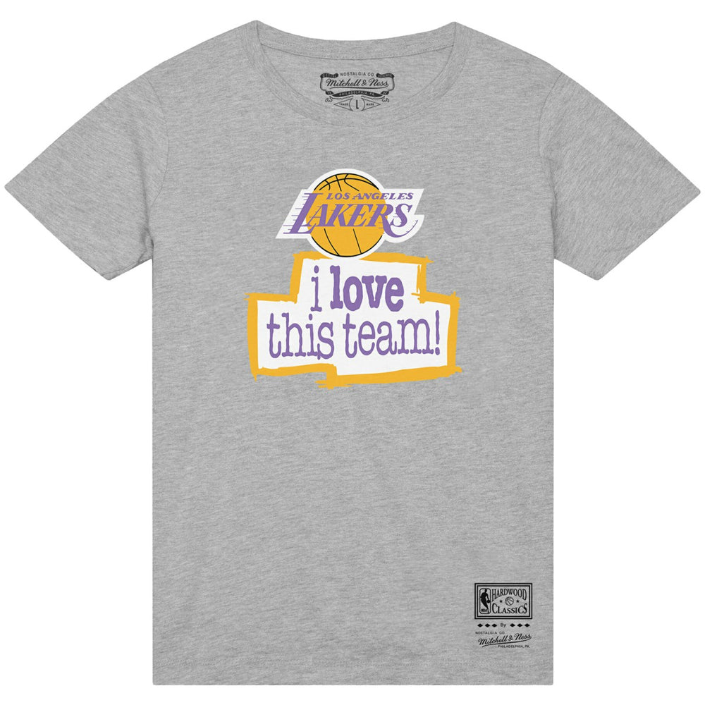 Los Angeles Lakers I Love This Team T-Shirt Heather Gray