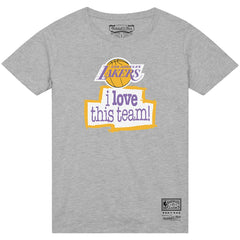 Los Angeles Lakers I Love This Team T-Shirt Heather Gray