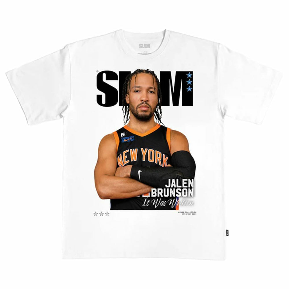 Jalen Brunson New York Knicks SLAM Cover T-Shirt White
