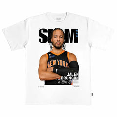 Jalen Brunson New York Knicks SLAM Cover T-Shirt White