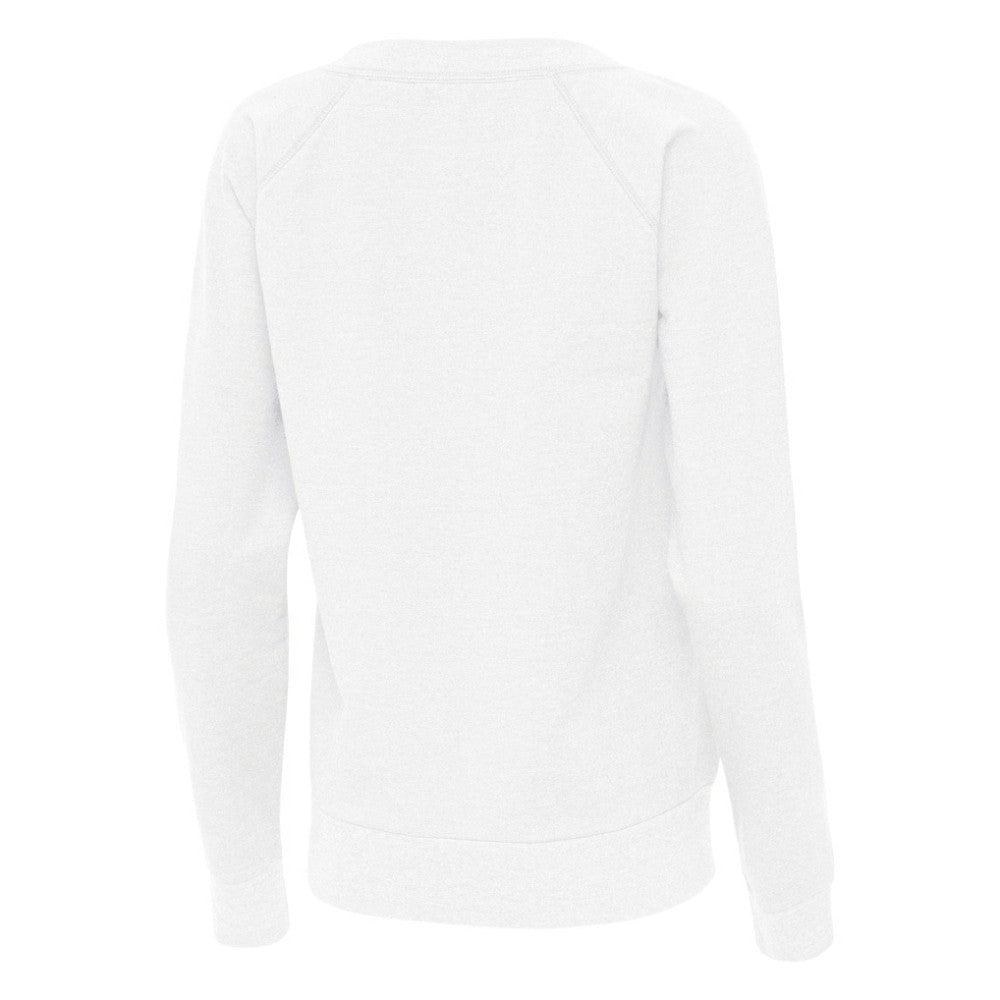 Texas Rangers Antigua Women's Varsity Tri-Blend V-Neck Long Sleeve T-Shirt - White T-shirts