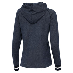 New York Yankees Antigua Women's Trek Pullover Hoodie - Heather Navy Hoodies