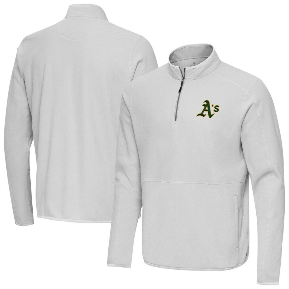 Athletics Antigua Step Up Quarter-Zip Pullover - Gray Pullover