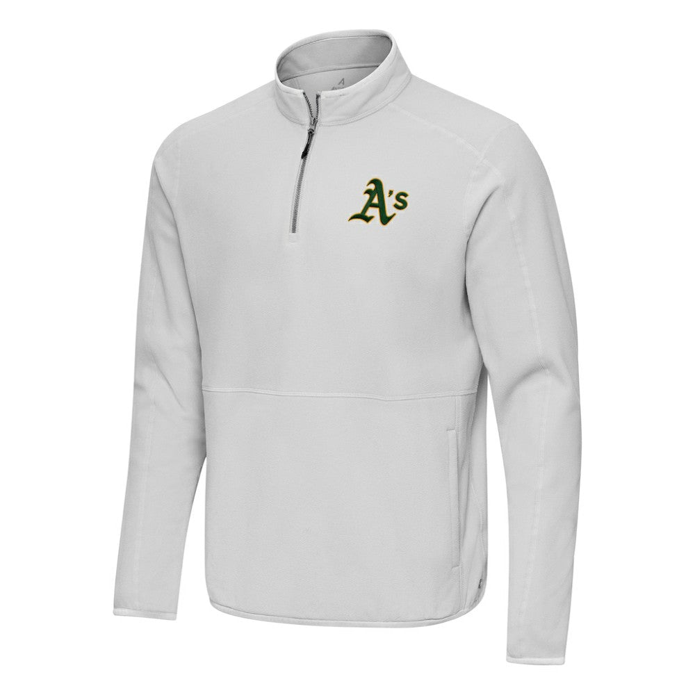 Athletics Antigua Step Up Quarter-Zip Pullover - Gray Pullover