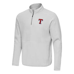 Texas Rangers Antigua Step Up Quarter-Zip Pullover - Gray Pullover