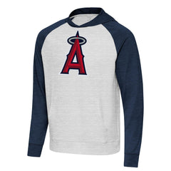 Los Angeles Angels Antigua Urgent Pullover Hoodie - Heather Navy/Gray Hoodies