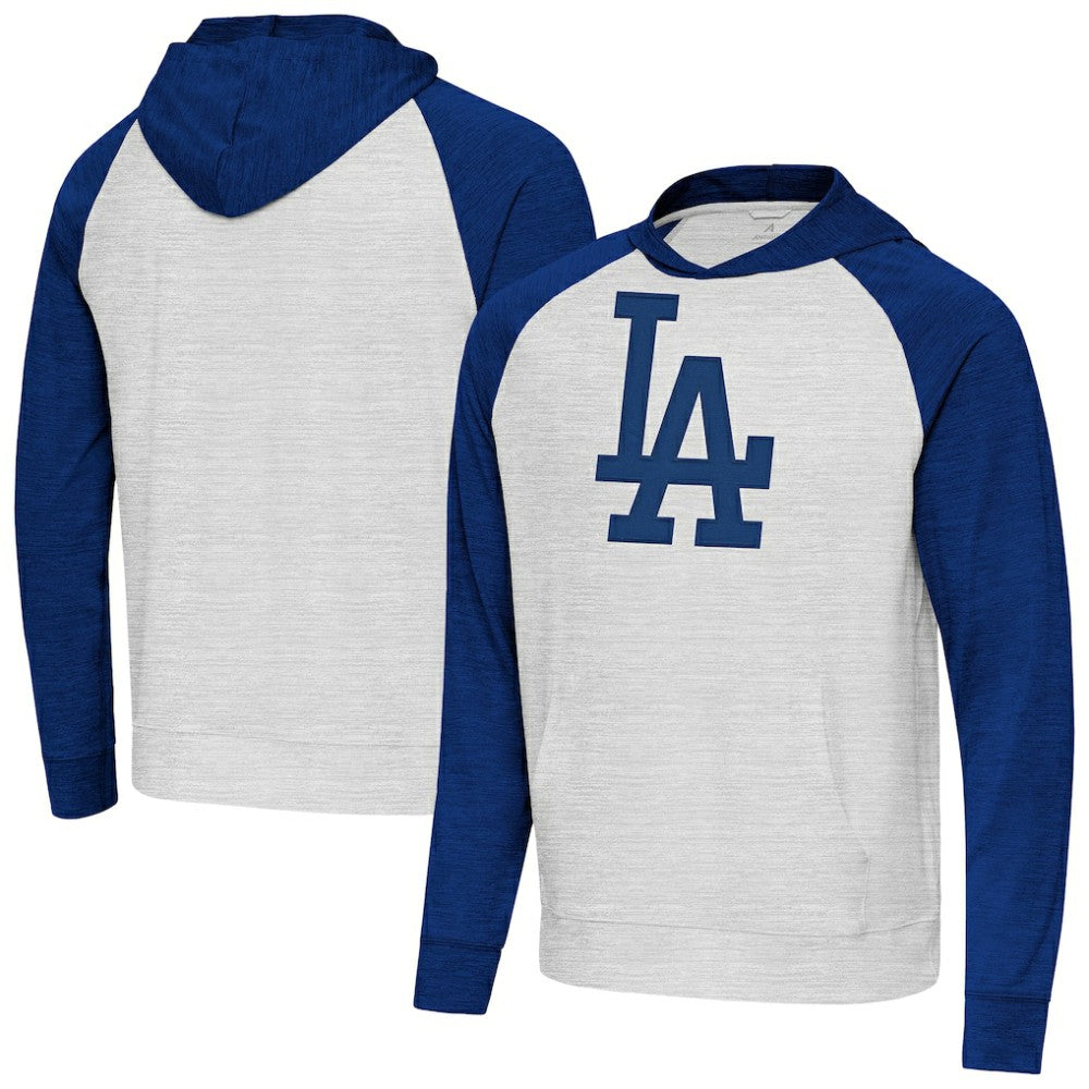 Los Angeles Dodgers Antigua Urgent Pullover Hoodie - Royal/Gray Hoodies
