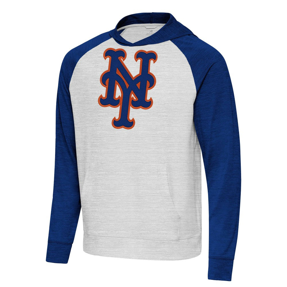 New York Mets Antigua Urgent Pullover Hoodie - Royal/Gray Hoodies