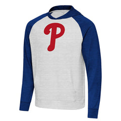 Philadelphia Phillies Antigua Urgent Pullover Hoodie - Royal/Gray Hoodies