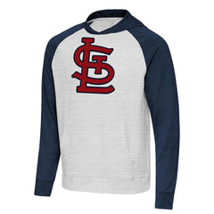 St. Louis Cardinals Antigua Urgent Pullover Hoodie - Heather Navy/Gray Hoodies