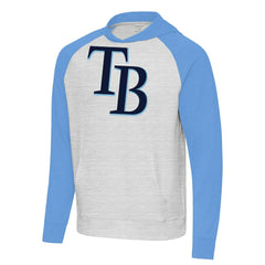 Tampa Bay Rays Antigua Urgent Pullover Hoodie - Powder Blue/Gray Hoodies