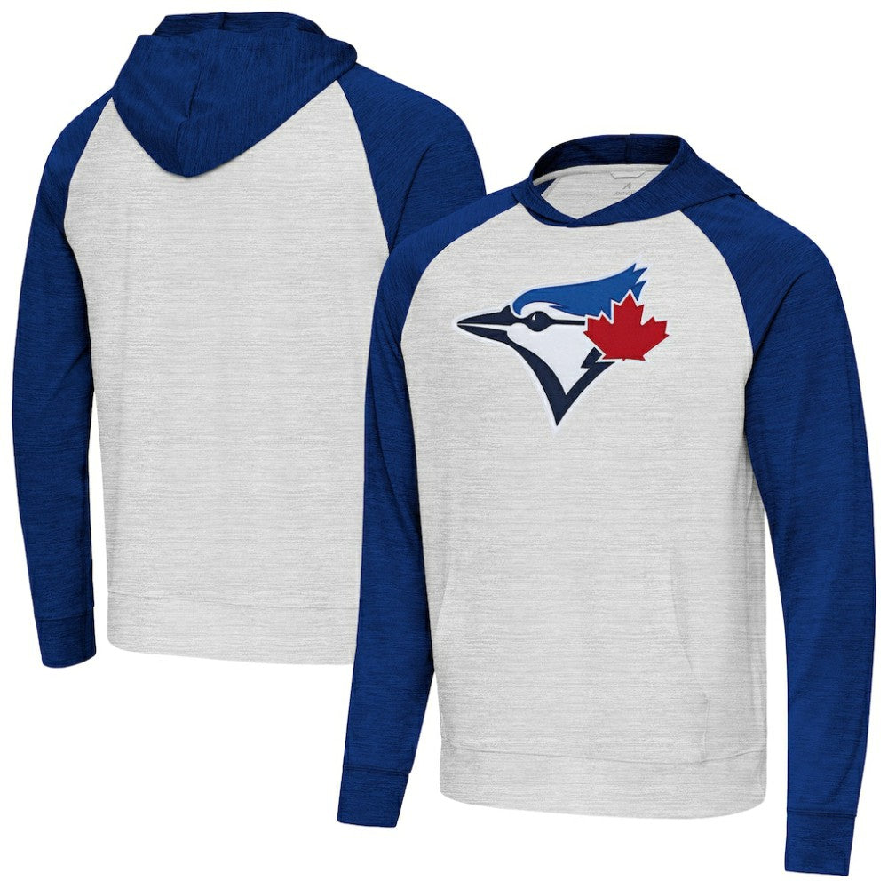 Toronto Blue Jays Antigua Urgent Pullover Hoodie - Royal/Gray Hoodies