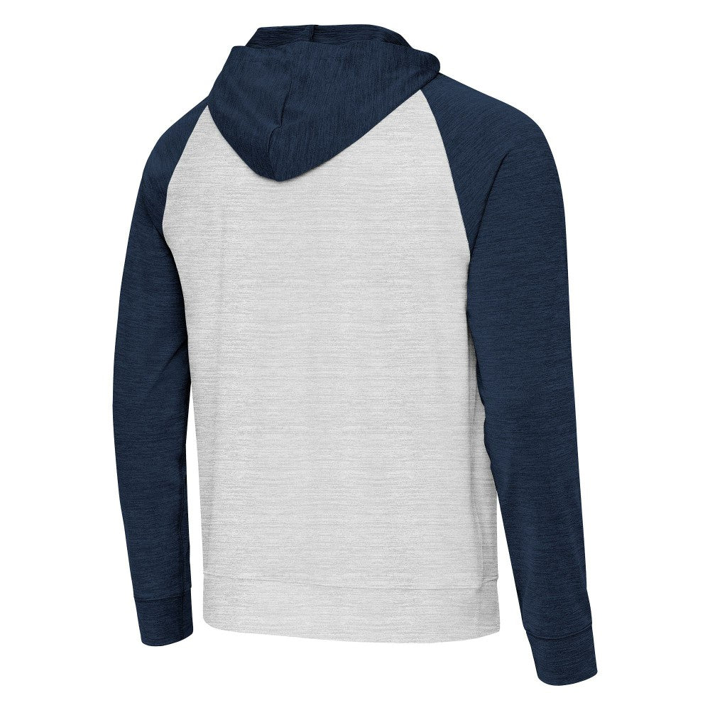 Cleveland Guardians Antigua Urgent Pullover Hoodie - Heather Navy/Gray Hoodies