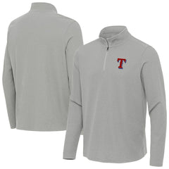 Texas Rangers Antigua Sync Tri-Blend Quarter-Zip Pullover - Heather Gray Pullover