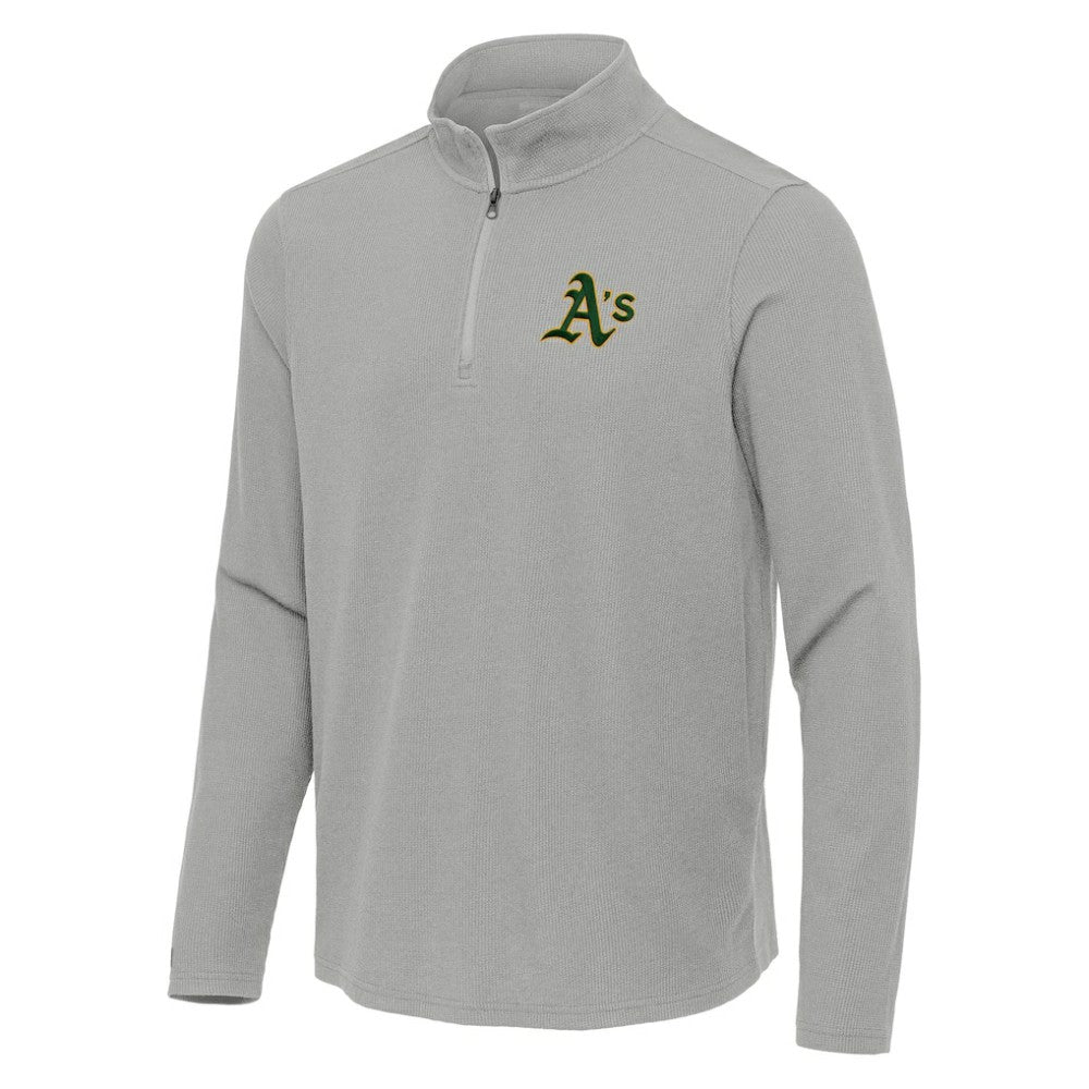 Athletics Antigua Sync Tri-Blend Quarter-Zip Pullover - Heather Gray Pullover