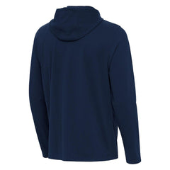 Washington Nationals Antigua Connected Quarter-Zip Pullover Hoodie - Navy Hoodies