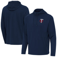 Minnesota Twins Antigua Connected Quarter-Zip Pullover Hoodie - Navy Hoodies