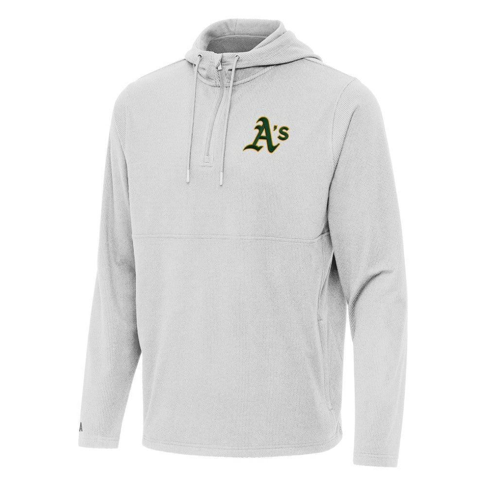 Athletics Antigua Connected Quarter-Zip Pullover Hoodie - Gray Hoodies