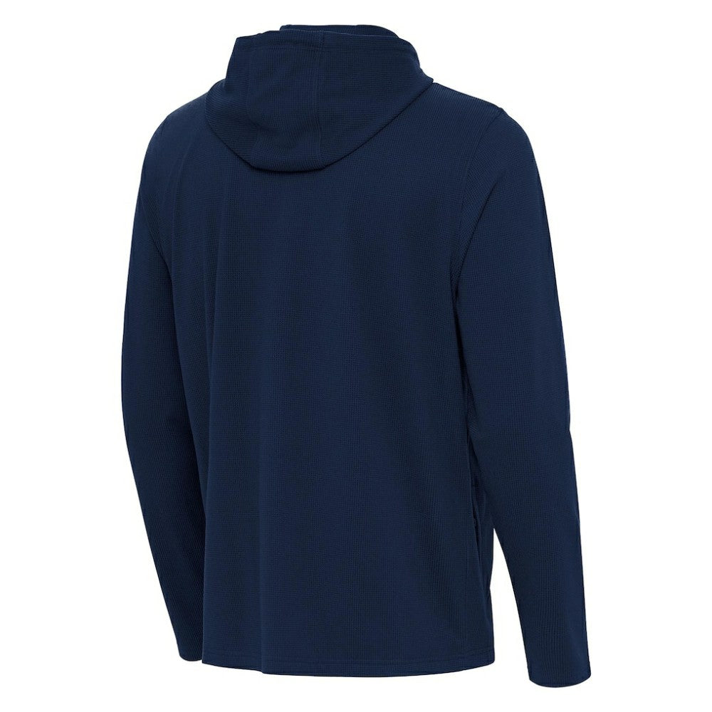 Houston Astros Antigua Connected Quarter-Zip Pullover Hoodie - Navy Hoodies