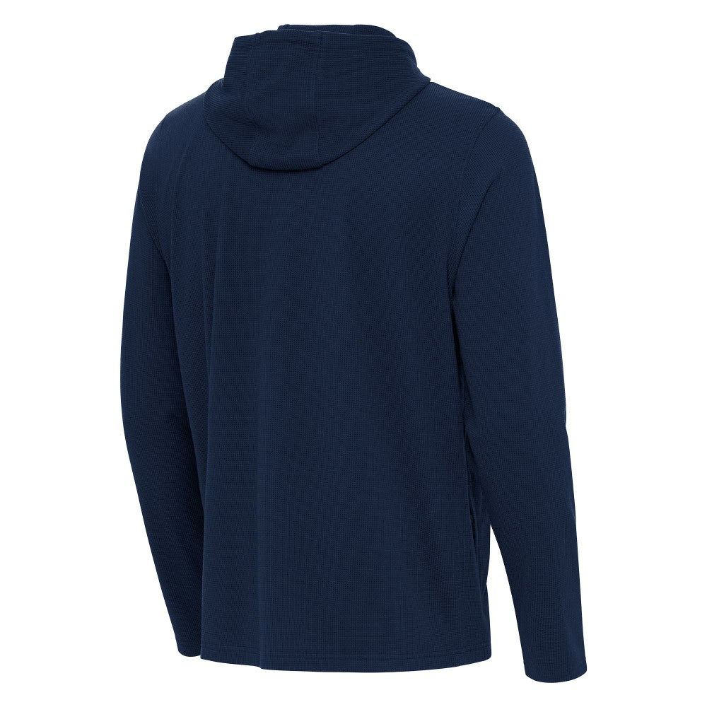 Cleveland Guardians Antigua Connected Quarter-Zip Pullover Hoodie - Navy Hoodies