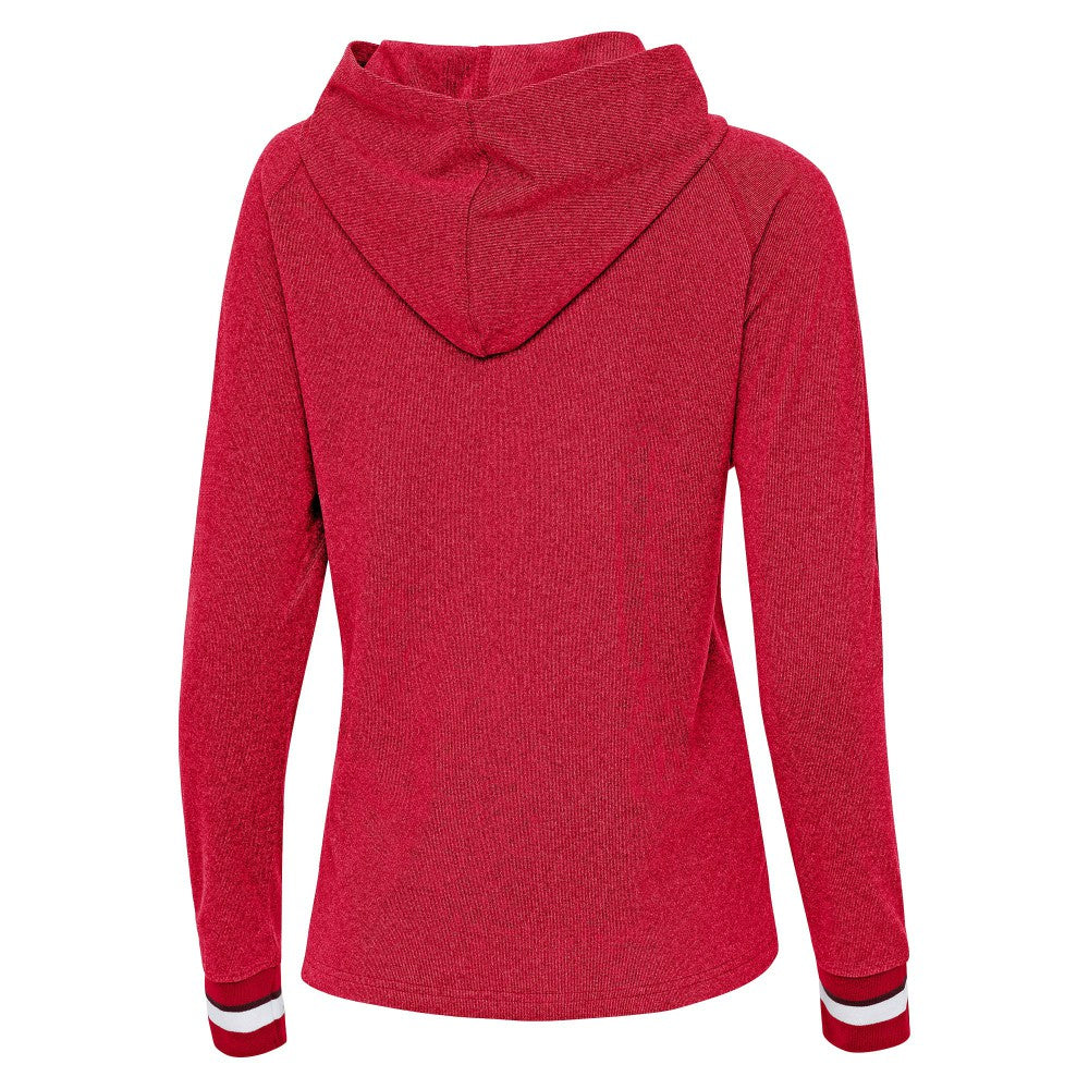 Cincinnati Reds Antigua Women's Trek Pullover Hoodie - Red Hoodies