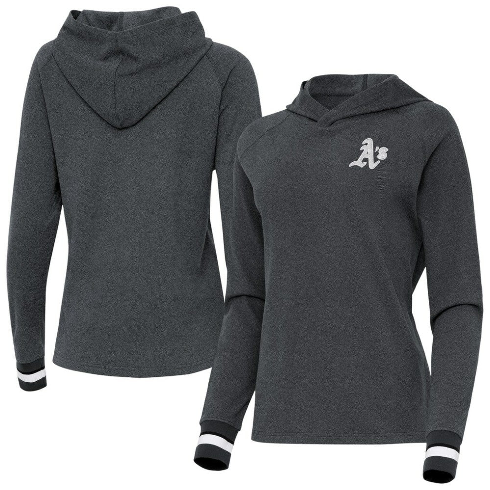 Athletics Antigua Women's Trek Pullover Hoodie - Heather Charcoal Hoodies
