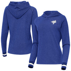 Toronto Blue Jays Antigua Women's Trek Pullover Hoodie - Heather Royal Hoodies