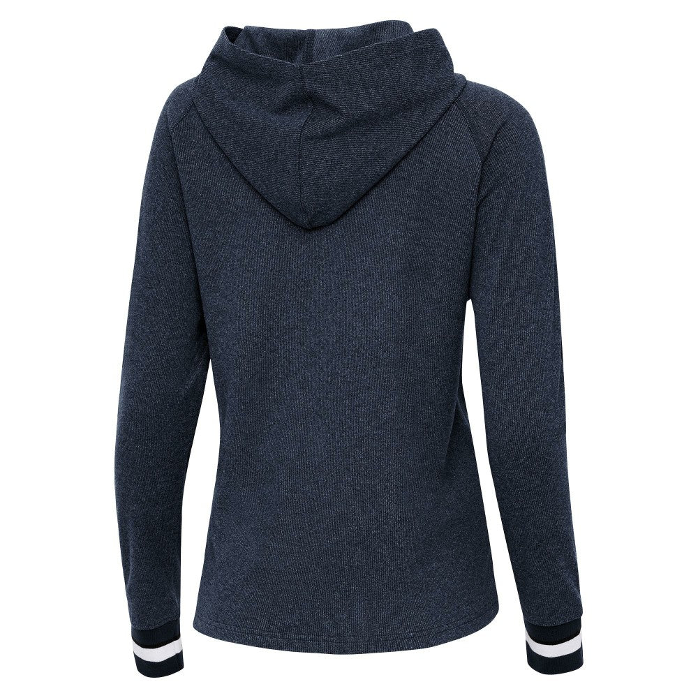 Milwaukee Brewers Antigua Women's Trek Pullover Hoodie - Heather Navy Hoodies