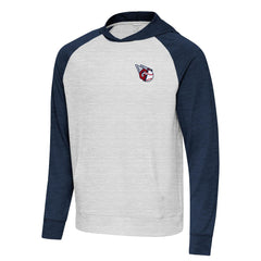 Cleveland Guardians Antigua Urgent Pullover Hoodie - Heather Navy/Gray Hoodies