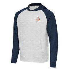 Houston Astros Antigua Urgent Pullover Hoodie - Heather Navy/Gray Hoodies