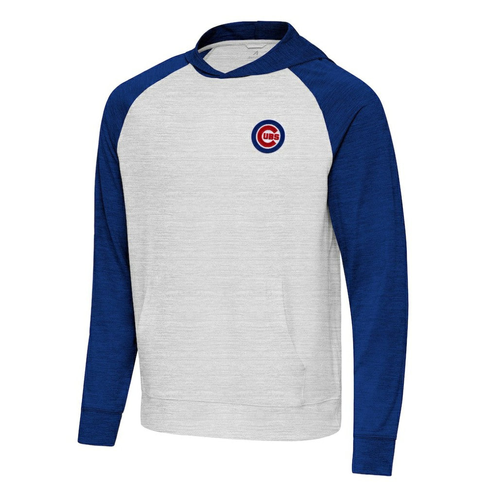 Chicago Cubs Antigua Urgent Pullover Hoodie - Royal/Gray Hoodies