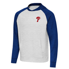 Philadelphia Phillies Antigua Urgent Pullover Hoodie - Royal/Gray Hoodies