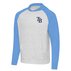 Tampa Bay Rays Antigua Urgent Pullover Hoodie - Powder Blue/Gray Hoodies