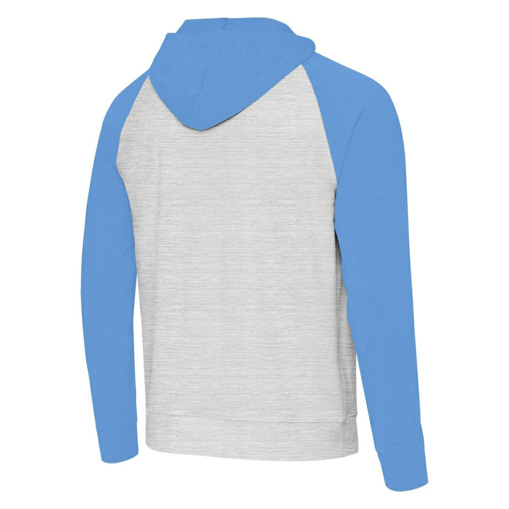Tampa Bay Rays Antigua Urgent Pullover Hoodie - Powder Blue/Gray Hoodies