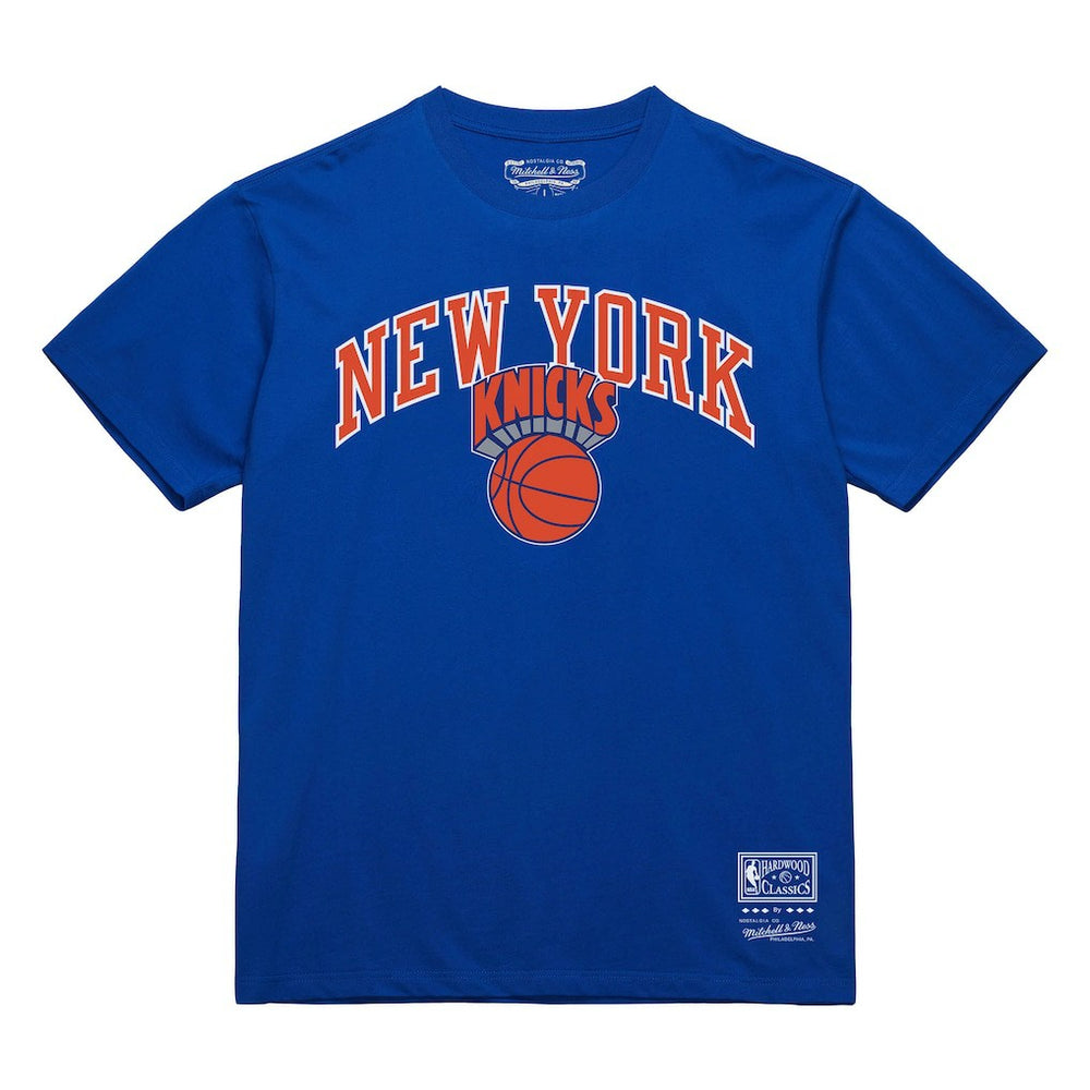 New York Knicks Hardwood Classics Vintage Logo T-Shirt Blue