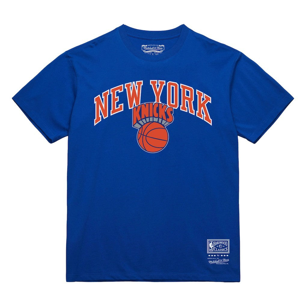 New York Knicks Hardwood Classics Vintage Logo T-Shirt Blue